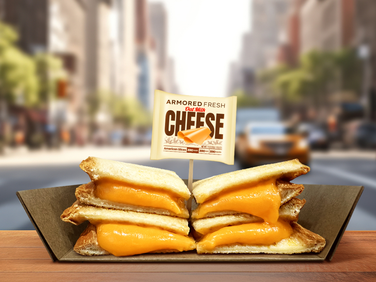 Armored Fresh oat milk American cheese slices - new plant-based foods for 2024